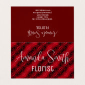 赤いバラ模様 名刺 (外部フラット)