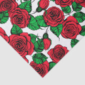 赤いバラ模様 薄葉紙 (詳細)