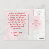 赤いバラ母の日はがき ポストカード (裏面)