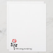 赤いバラ毎日を美しくしろ！文房具 レターヘッド (正面/裏面)