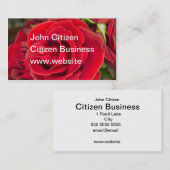 赤いバラ素晴らし 名刺 (正面/裏面)