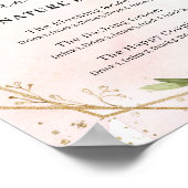 赤いバラ結婚のミスターとミセスのシグネチャードリンクの看板 ポスター (角)