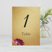 赤いバラ結婚の金ゴールド 招待状 (スタンド正面)