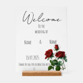 赤いバラ結婚アクリル徴候 アクリルサイン (正面)