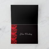 赤いバラ縁どはロマンチックなカードを飾る(文句を付ける) カード (内部)