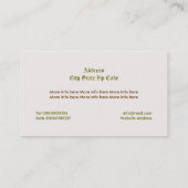 赤いバラ色のヴィンテージの花瓶 名刺 (裏面)