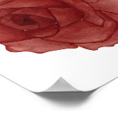 赤いバラ色の表離れ面 ポスター (角)