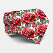 赤いバラ花ネックタイ（セットの一部） RED100 ネクタイ (ロール)