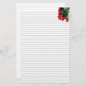 赤いバラ花束文具 – 小さなオプションの行 便箋 (正面/裏面)