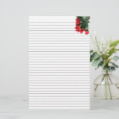 赤いバラ花束文具 – 小さなオプションの行 便箋 (スタンド正面)