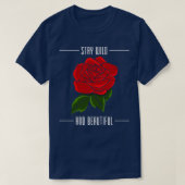 赤いバラ葉 Tシャツ (デザイン正面)
