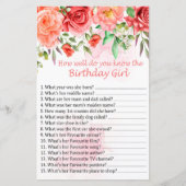 赤いバラ誕生日の女の子をどれだけ知っているか (正面)