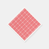 赤いバラ鮮やかに露がそっと乗っている スタンダードカクテルナプキン (角)