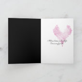 赤いバラ１本 バレンタイン カード (内部)