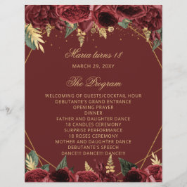 赤いバラ18キャンドルとバラ式プログラム