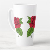 赤いバラ2 カフェラテマグ (左アングル)