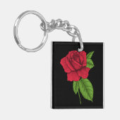赤いバラ2 キーホルダー (正面左)
