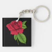赤いバラ2 キーホルダー (裏面)
