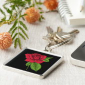 赤いバラ2 キーホルダー (側面)