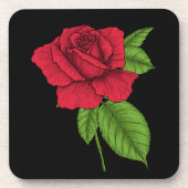 赤いバラ2 コースター (正面)