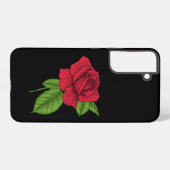 赤いバラ2 SAMSUNG GALAXYケース (裏面横)