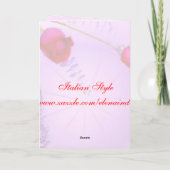 赤いバラ-あなたの考えることは梳きます カード (裏面)