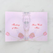 赤いバラ-あなたの考えることは梳きます カード (内部)