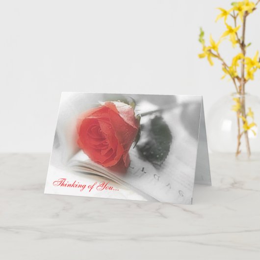 赤いバラ-あなたの考えることは梳きます カード (黄色い花)