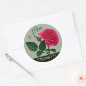 赤いバラ お母さんに母の日のプレゼント CC1099 ラウンドシール (封筒)