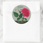赤いバラ お母さんに母の日のプレゼント CC1099 ラウンドシール (バッグ)