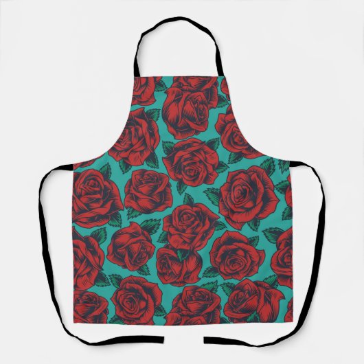 赤いバラ エプロン (正面)