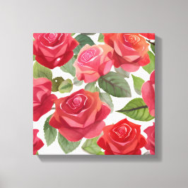 赤いバラ | エレガントフローラバラの水色 キャンバスプリント