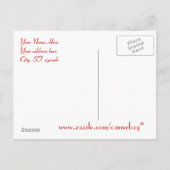 赤いバラ、オープンハウスはがき インビテーションポストカード (裏面)