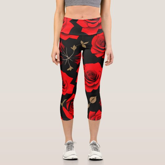 赤いバラ カプリレギンス (正面)