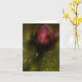赤いバラ カード (黄色い花)