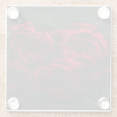 赤いバラ ガラスコースター (裏面)