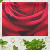 赤いバラ キッチンタオル (折り畳み)