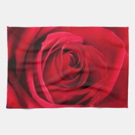 赤いバラ キッチンタオル