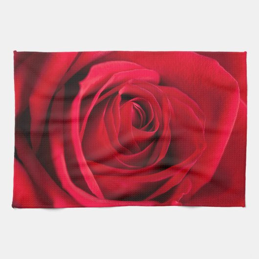 赤いバラ キッチンタオル (横)