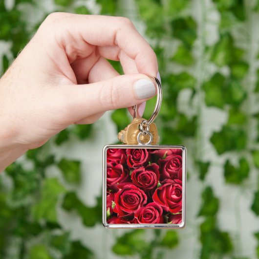 赤いバラ キーホルダー (手)