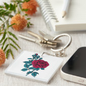 赤いバラ キーホルダー (正面右)