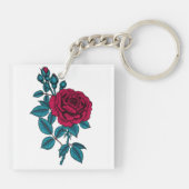 赤いバラ キーホルダー (裏面)