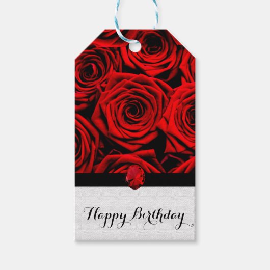 赤いバラ ギフトタグ (正面)
