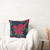 赤いバラ クッション