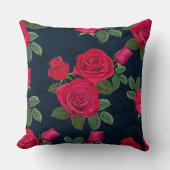 赤いバラ クッション