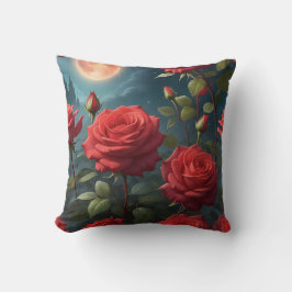 赤いバラ クッション