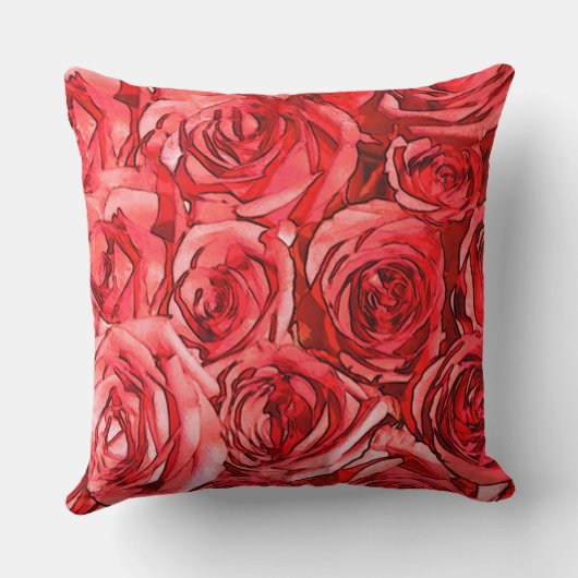 赤いバラ クッション (裏面)