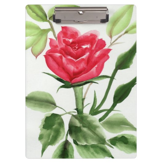 赤いバラ クリップボード (正面)