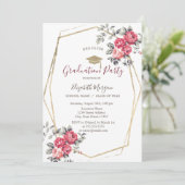 赤いバラ、グラッドキャップ、卒業 招待状 (スタンド正面)