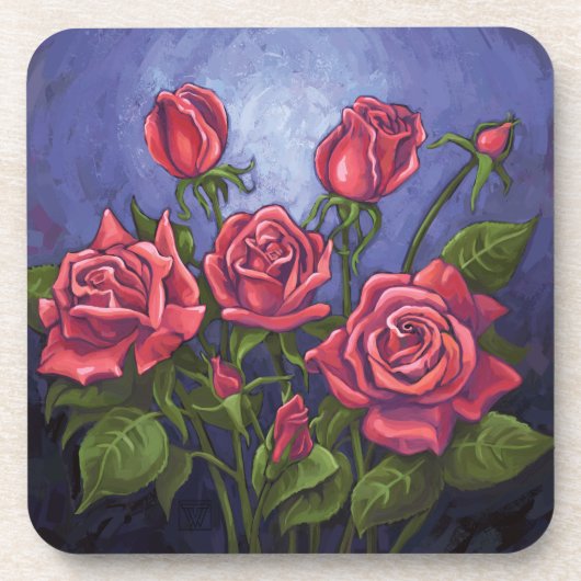 赤いバラ コースター (正面)